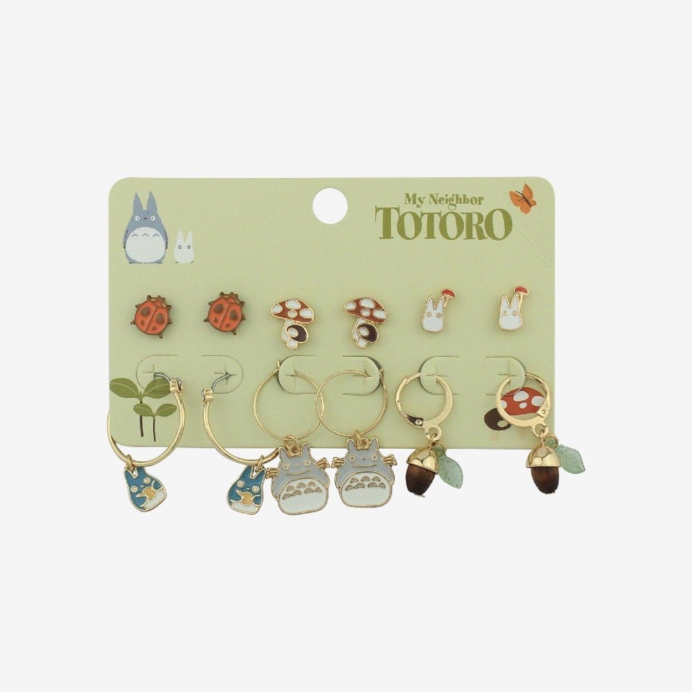 Studio Ghibli‎ My Neighbor Totoro Acorn Mushroom Earring Set Hot Topic